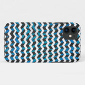Zebra Zickzack Black und Blue Case-Mate iPhone Hülle (Rückseite (Horizontal))
