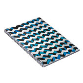Zebra Zickzack Black und Blue Notizblock (Rechte Seite)
