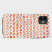 Zebra Zickzack Orange und Weiß Case-Mate iPhone Hülle (Rückseite (Horizontal))