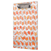 Zebra Zickzack Orange und Weiß Klemmbrett (Links)