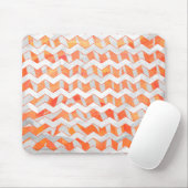 Zebra Zickzack Orange und Weiß Mousepad (Mit Mouse)