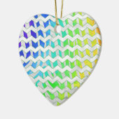 Zebra, Zickzack Regenbogen und Weißdruck Keramikornament (Links)
