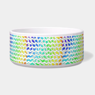 Zebra, Zickzack Regenbogen und Weißdruck Napf