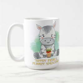 Zebra Zitat Cartoon trinken Bobba Tee Kaffeetasse