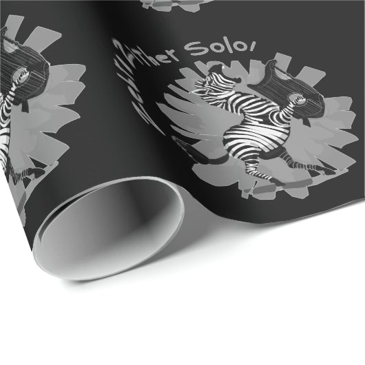 Zebra Zither Solo Geschenkpapier (Rolleneckpunkt)