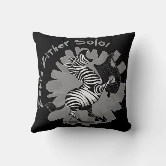 Zebra Zither Solo Kissen (Rückseite)
