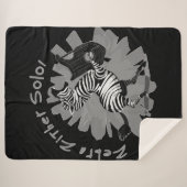 Zebra Zither Solo Sherpadecke (Vorderseite (Horizontal))