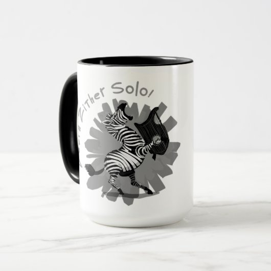 Zebra Zither Solo Tasse (Vorderseite Links)