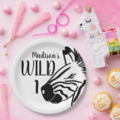 Zebra Zoo Animals Wild Jungle Doodle Pappteller (Party)