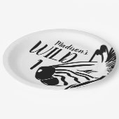 Zebra Zoo Animals Wild Jungle Doodle Pappteller (Schrägansicht)