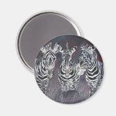 Zebra-Zoo-Kunstgeschenke für Tiere Magnet (Vorderseite/Rückseite)