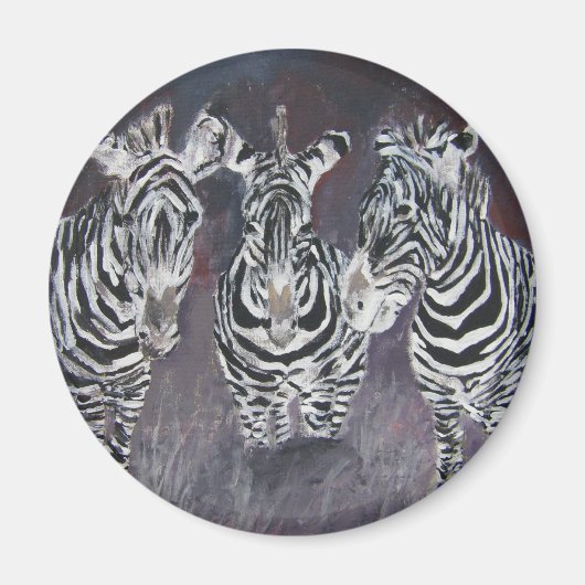 Zebra-Zoo-Kunstgeschenke für Tiere Magnet (Vorne)