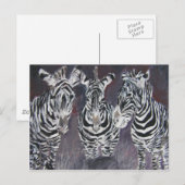 Zebra-Zoo-Kunstgeschenke für Tiere Postkarte (Vorne/Hinten)