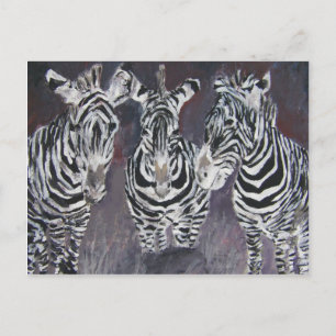 Zebra-Zoo-Kunstgeschenke für Tiere Postkarte