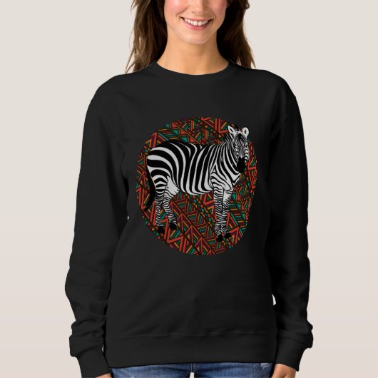 Zebra  zoo stripes animal costume tropical wildern sweatshirt (Vorderseite)