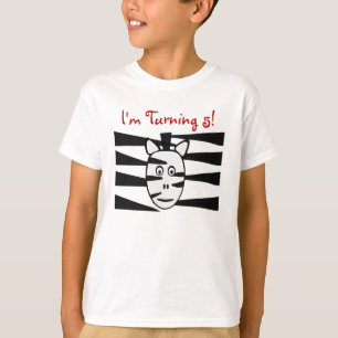 Zebra-Zoo-Tier-Kinders-Geburtstags-Shirt T-Shirt
