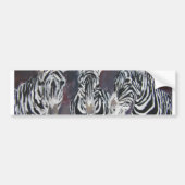 Zebra-Zootiertiermalerei-Kunstgeschenke Autoaufkleber (Vorne)