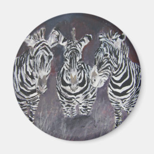 Zebra-Zootiertiermalerei-Kunstgeschenke Magnet