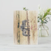 Zebra-Zuneigung, Pauschalreise Feiertagskarte (Stehend Vorderseite)