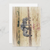 Zebra-Zuneigung, Pauschalreise Feiertagskarte (Vorne/Hinten)