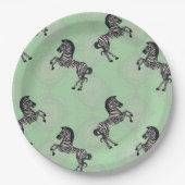 Zebra zur Sternexplosion mit Pale Green Pappteller (Vorderseite)