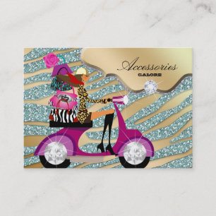 Zebra-Zusatz-Geldbeutel-Schmuck-Goldaquamariner Visitenkarte