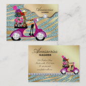 Zebra-Zusatz-Geldbeutel-Schmuck-Goldaquamariner Visitenkarte (Vorne/Hinten)