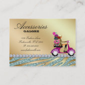 Zebra-Zusatz-Geldbeutel-Schmuck-Goldaquamariner Visitenkarte (Rückseite)