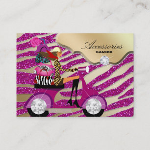 Zebra-Zusatz-Geldbeutel-Schmuck-Pink-Schein Visitenkarte