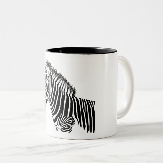 Zebra Zweifarbige Tasse (VorderseiteRechts)