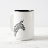 Zebra Zweifarbige Tasse (Vorderseite Links)