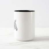 Zebra Zweifarbige Tasse (Mittel)