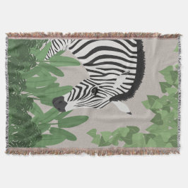 Zebra zwischen Blättern Decke