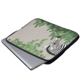 Zebra zwischen Blättern Laptopschutzhülle (Vorne Knopf)