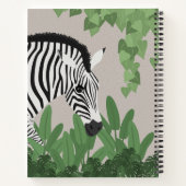 Zebra zwischen Blättern Notizblock (Rückseite)