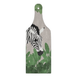 Zebra zwischen Blättern Schneidebrett