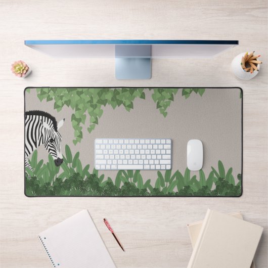 Zebra zwischen Blättern Schreibtischunterlage (Büro 1)