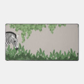 Zebra zwischen Blättern Schreibtischunterlage (Vorderseite)