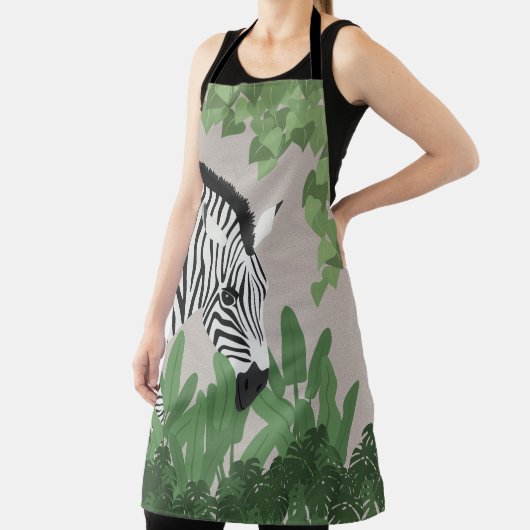 Zebra zwischen Blättern Schürze (InSitu)