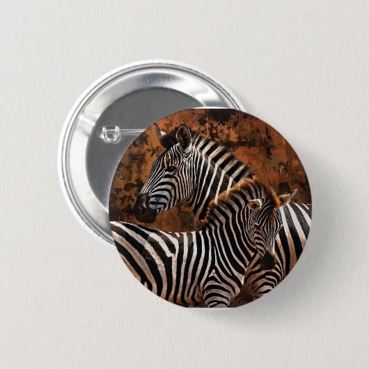 Zebrababykunst Button (Vorne & Hinten)
