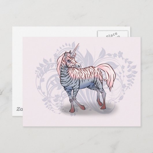 Zebracorn zebra-unicorn postkarte (Vorne/Hinten)