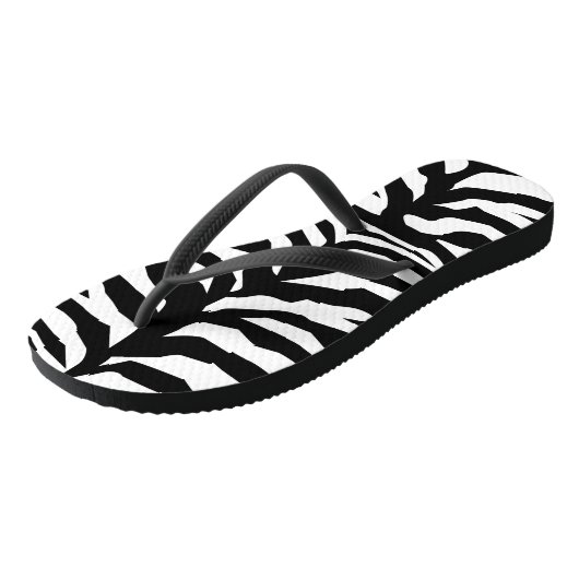 Zebradekoration Badesandalen (Schrägansicht)