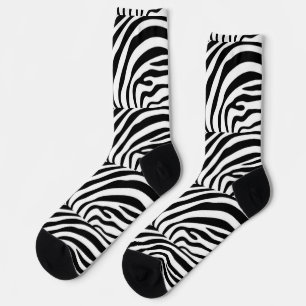 Zebradekoration Socken