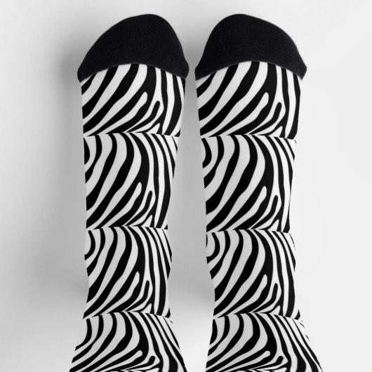 Zebradekoration Socken (Oben)