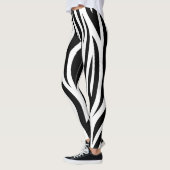 Zebradesign in Schwarzweiß Leggings (Links)