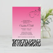 Zebradruck blüh einladung (Stehend Vorderseite)