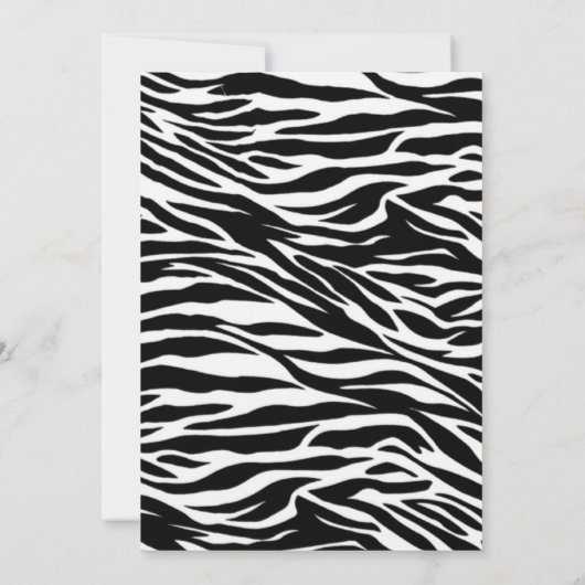 Zebradruck blüh einladung (Rückseite)