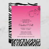 Zebradruck blüh einladung (Vorne/Hinten)