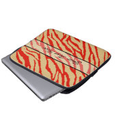 Zebradruck für Retro-Tiere 17 Laptopschutzhülle (Vorne Knopf)