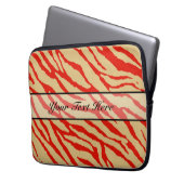 Zebradruck für Retro-Tiere 17 Laptopschutzhülle (Vorderseite Links)